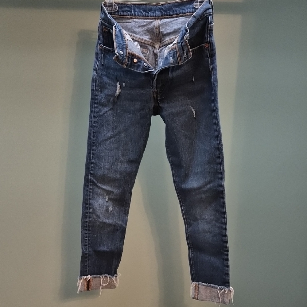 Levi's Women's High Rise Distressed Blue Jeans